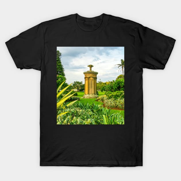 Choragic Monument of Lysicrates, Royal Botanic Gardens, Sydney, NSW, Australia T-Shirt by Upbeat Traveler